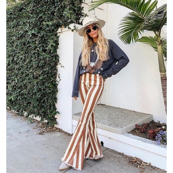 Nwt Saints And Hearts Striped Flared 